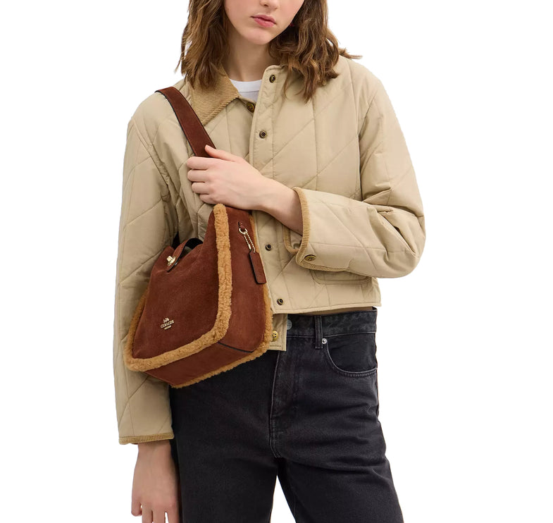 Coach Women's Hadley Convertible Crossbody Bag Gold/Vintage Brown Multi