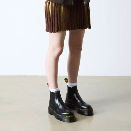 Dr. Martens Women's 2976 Polished Smooth Platform Chelsea Boots Black - İndirim