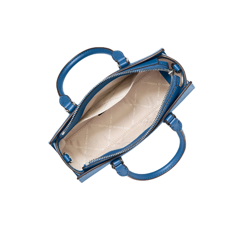 Michael Kors Women's Arden Small Signature Logo Messenger Bag Galaxy Blue