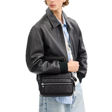Coach Unisex Dakota Crossbody Bag In Signature Canvas Black