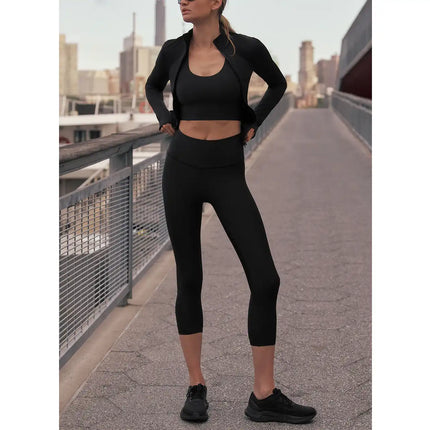 alo Women's High-Waist Airlift Capri Black