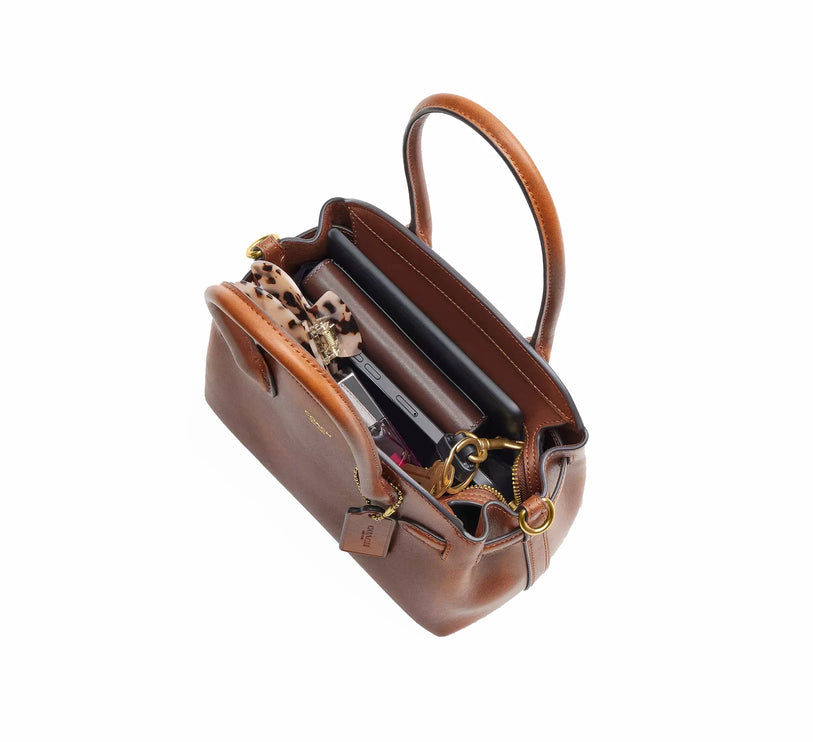 Coach Women's Empire Carryall Bag 21 In Loved Leather Brass/Brown