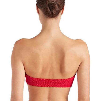 HUNZA G Women's Jean Bikini Top Red