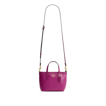 Coach Women's City Mini Tote Bag Gold/Magenta
