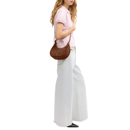 Coach Women's Emily Shoulder Bag With Quilting Suede/Gold/Warm Brown
