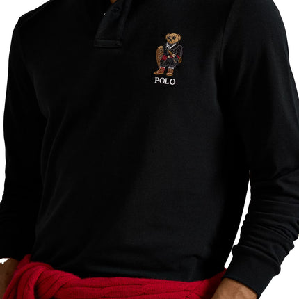 Polo Ralph Lauren Men's Classic Fit Polo Bear Mesh Polo Shirt Polo Black