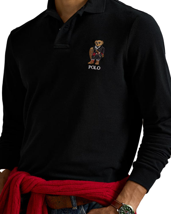 Polo Ralph Lauren Men's Classic Fit Polo Bear Mesh Polo Shirt Polo Black