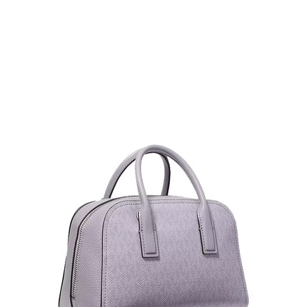 Michael Kors Women's Ashton Small Signature Logo Messenger Bag Lilac/Silver