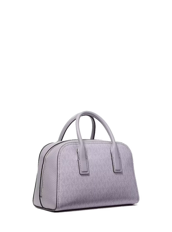 Michael Kors Women's Ashton Small Signature Logo Messenger Bag Lilac/Silver
