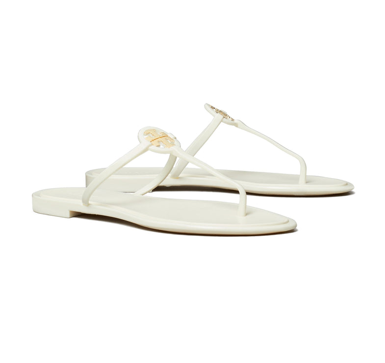 Tory Burch Women's Mini Miller Jelly Sandal Ivory/Gold