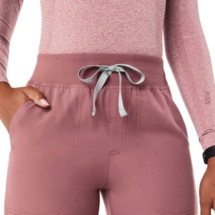 FIGS Women's High Waisted Isabel Wide Leg Scrub Pants Mauve