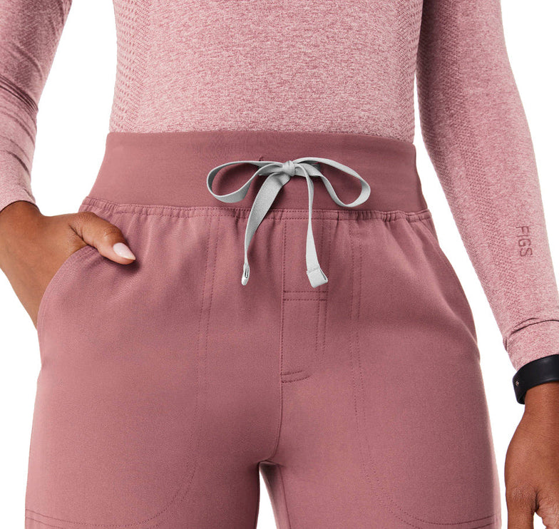 FIGS Women's High Waisted Isabel Wide Leg Scrub Pants Mauve