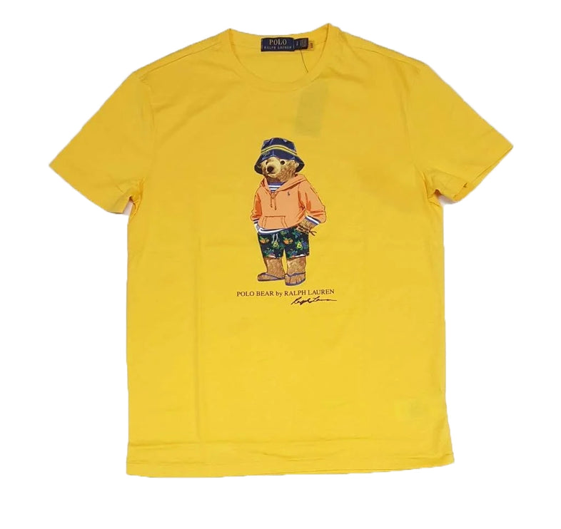 Polo Ralph Lauren Men's Beach Bucket Hat Teddy Bear Tee Yellow