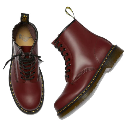 Dr. Martens Unisex 1460 Smooth Leather Lace Up Boots Cherry Red