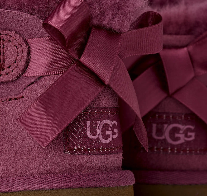 UGG Big Kids' Ultra Mini Bailey Bow Dark Winterberry