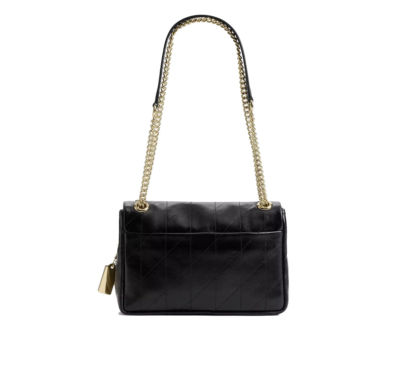 Coach Women's Elodie Crossbody Bag 24 With Quilting Gold/Black