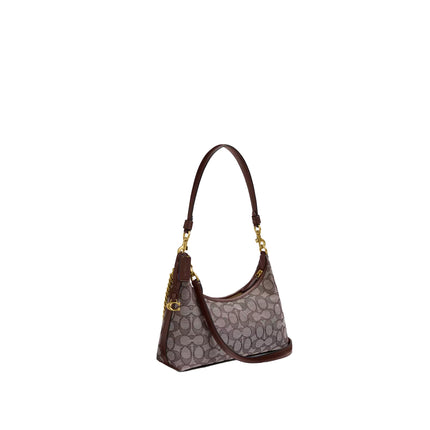 Coach Women's Juliet Shoulder Bag 25 In Signature Jacquard Brass/Oak Maple