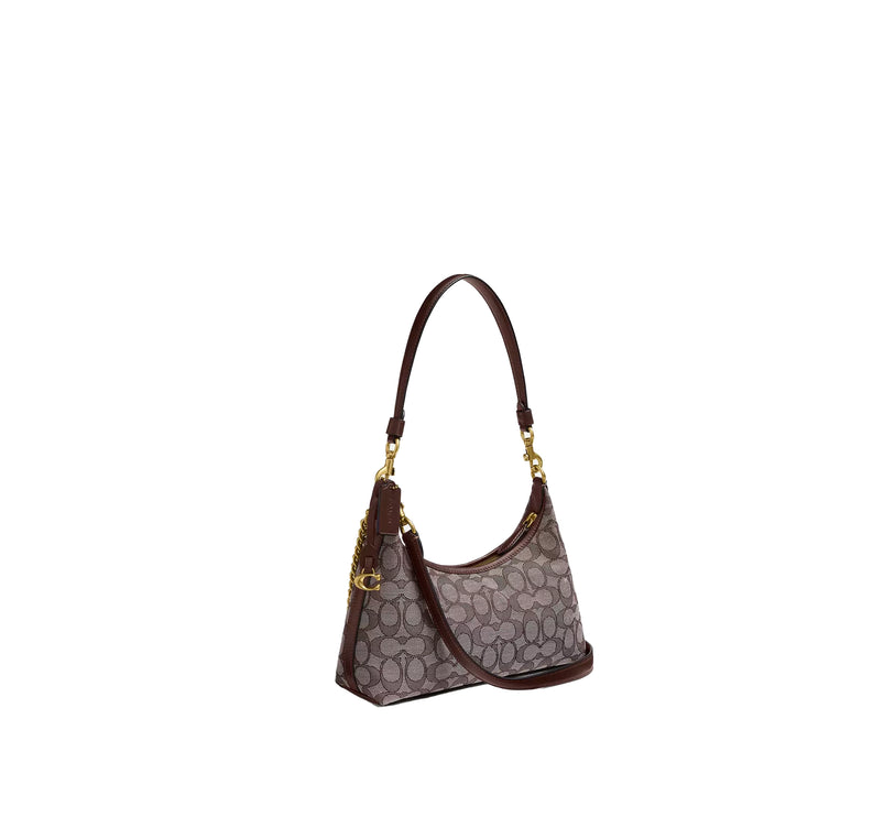 Coach Women's Juliet Shoulder Bag 25 In Signature Jacquard Brass/Oak Maple