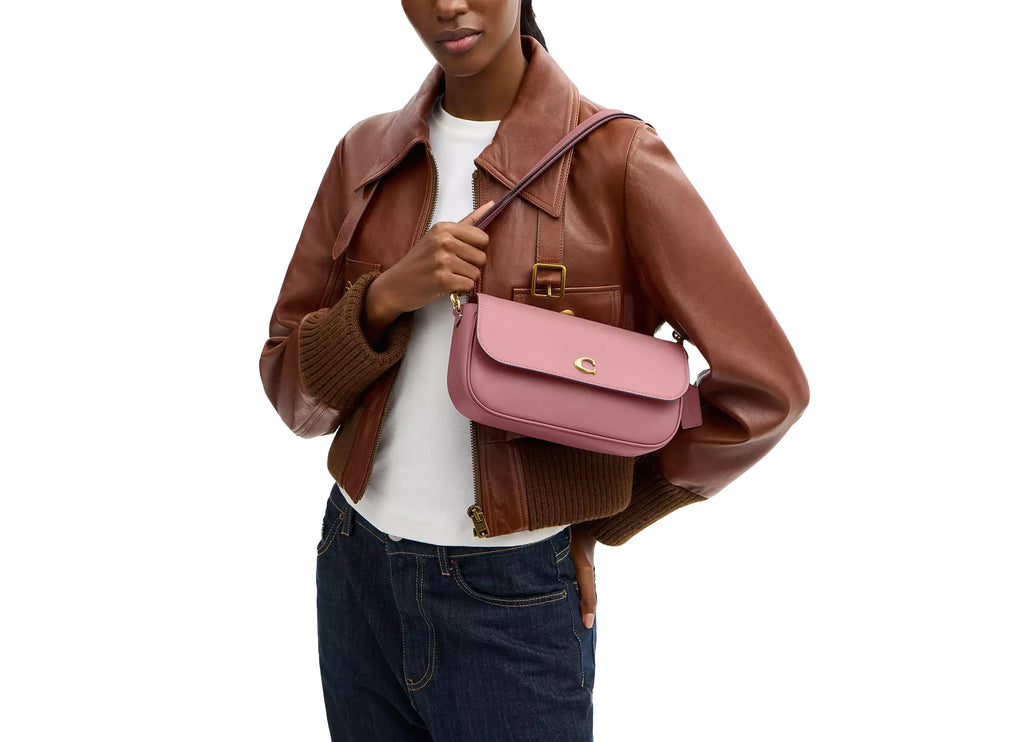 Coach Women's Brook Flap Chain Bag Brass/Peony