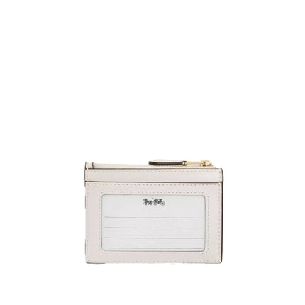Coach Women's Mini Skinny Id Case With Quilting Gold/Chalk