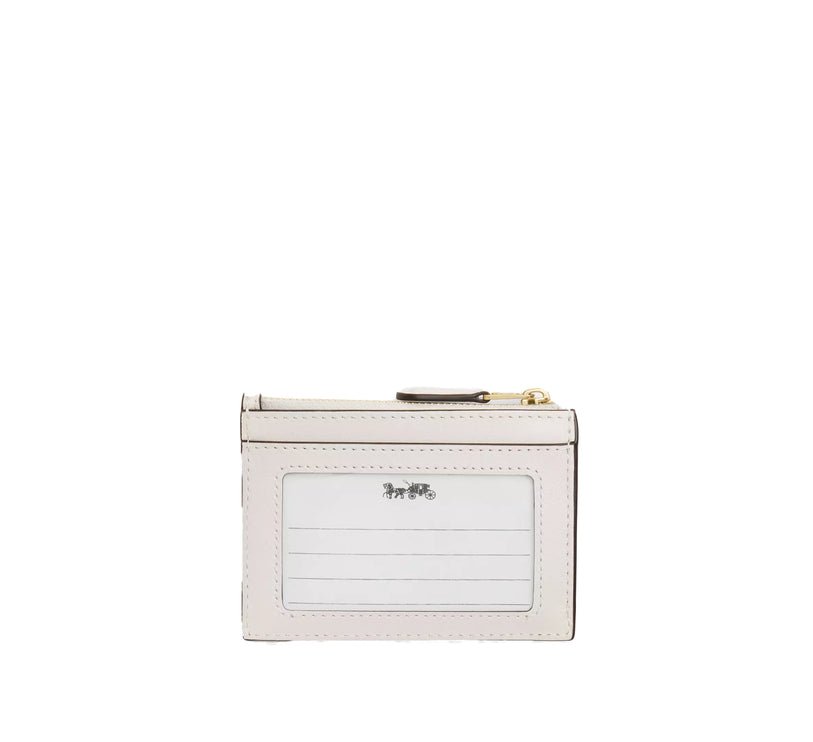 Coach Women's Mini Skinny Id Case With Quilting Gold/Chalk