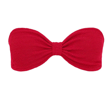 HUNZA G Women's Jean Bikini Top Red