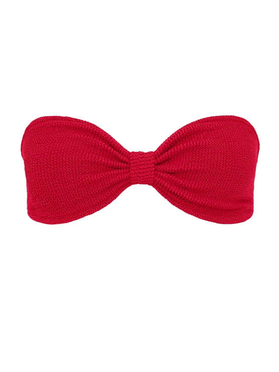 HUNZA G Women's Jean Bikini Top Red