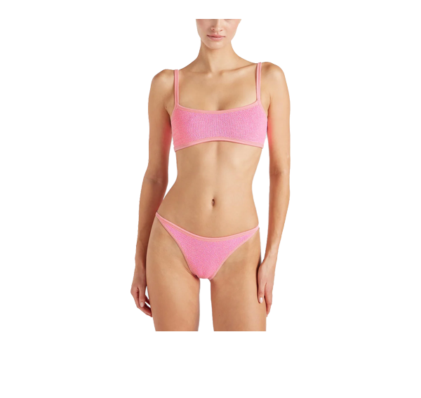 HUNZA G Women's Tyler Bikini Tonal Bubblegum