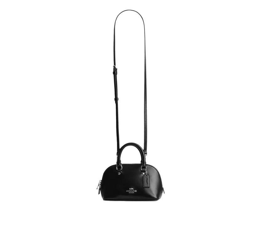 Coach Women's Lara Mini Satchel Bag Silver/Black