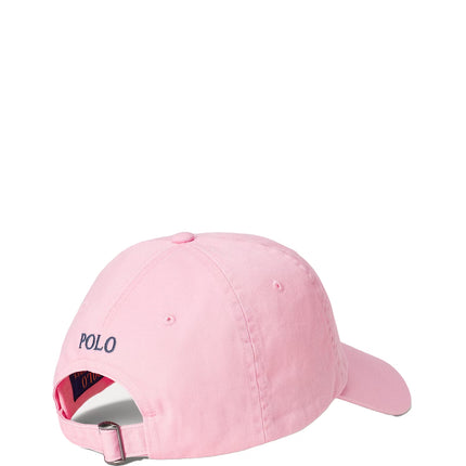 Polo Ralph Lauren Unisex The Iconic Cotton Chino Ball Cap Carmel Pink /Blue