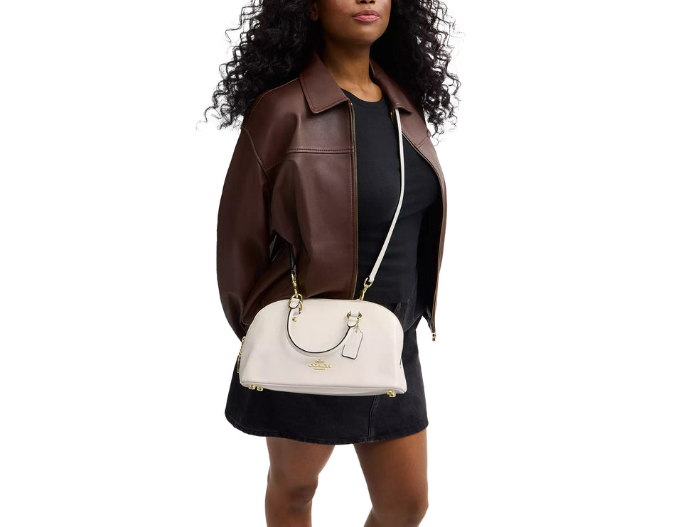 Coach Women's Lara Satchel Bag Gold/Chalk