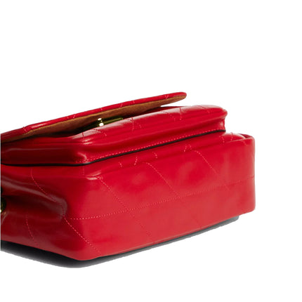 Coach Women's Elodie Crossbody Bag 18 With Quilting Gold/Candy Apple