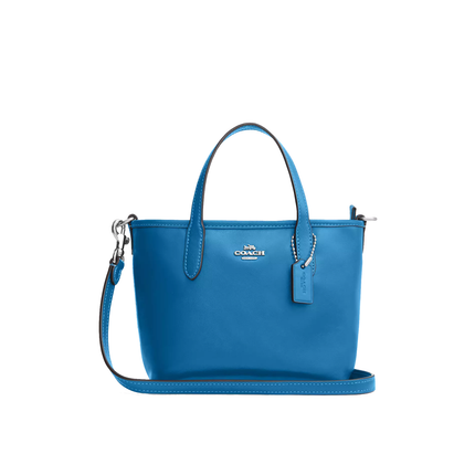 Coach Women's City Mini Tote Bag Silver/Blue Jay