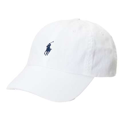 Polo Ralph Lauren Unisex The Iconic Cotton Chino Ball Cap White/ Navy