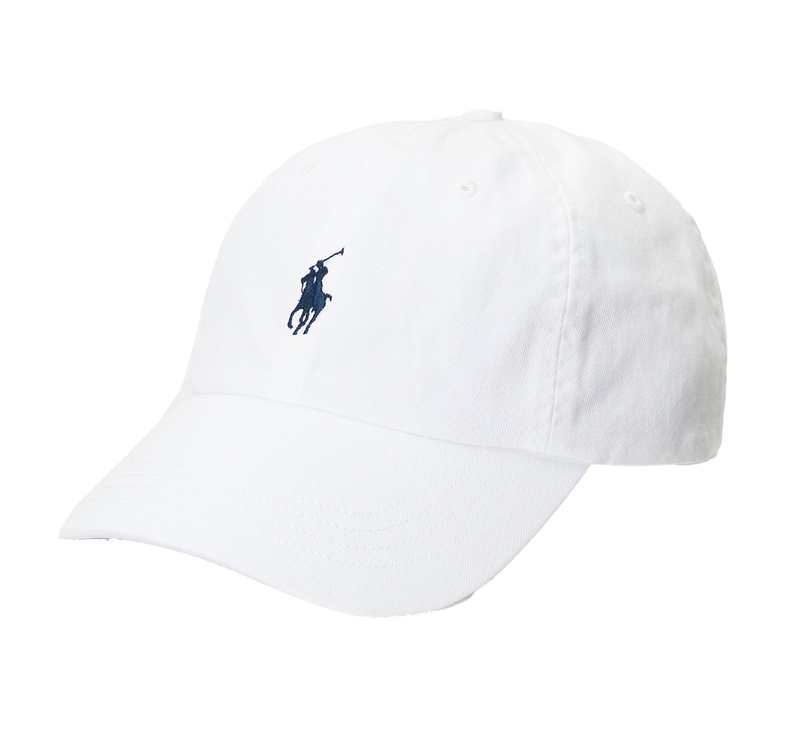 Polo Ralph Lauren Unisex The Iconic Cotton Chino Ball Cap White/ Navy