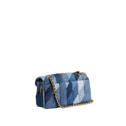 Coach Women's Tabby Shoulder Bag 26 With Repurposed Denim Patchwork Quilting Brass/Denim