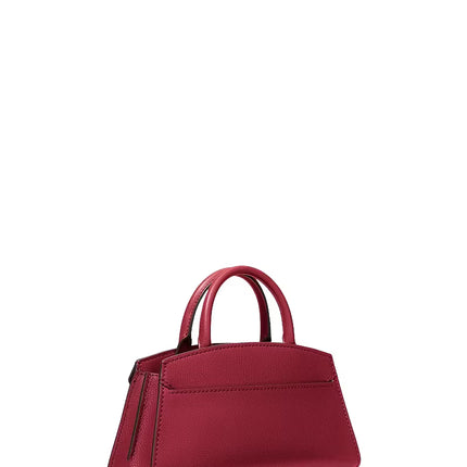 Michael Kors Women's Greta Small Leather Satchel Bag Maroon