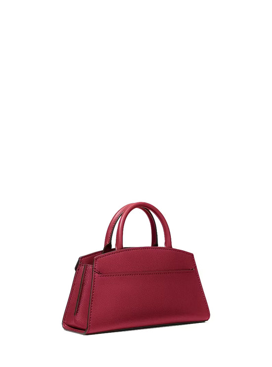 Michael Kors Women's Greta Small Leather Satchel Bag Maroon