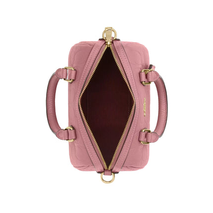 Coach Women's Mini Rowan Crossbody Bag In Signature Leather Gold/Peony