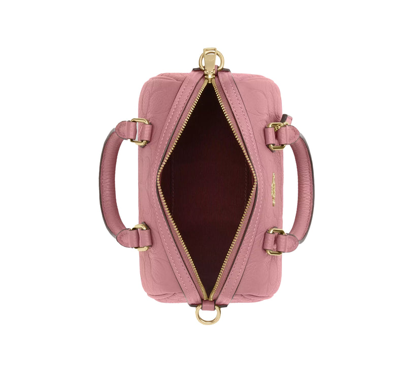 Coach Women's Mini Rowan Crossbody Bag In Signature Leather Gold/Peony