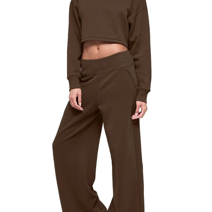 alo Women's Cropped Serenity Coverup Espresso