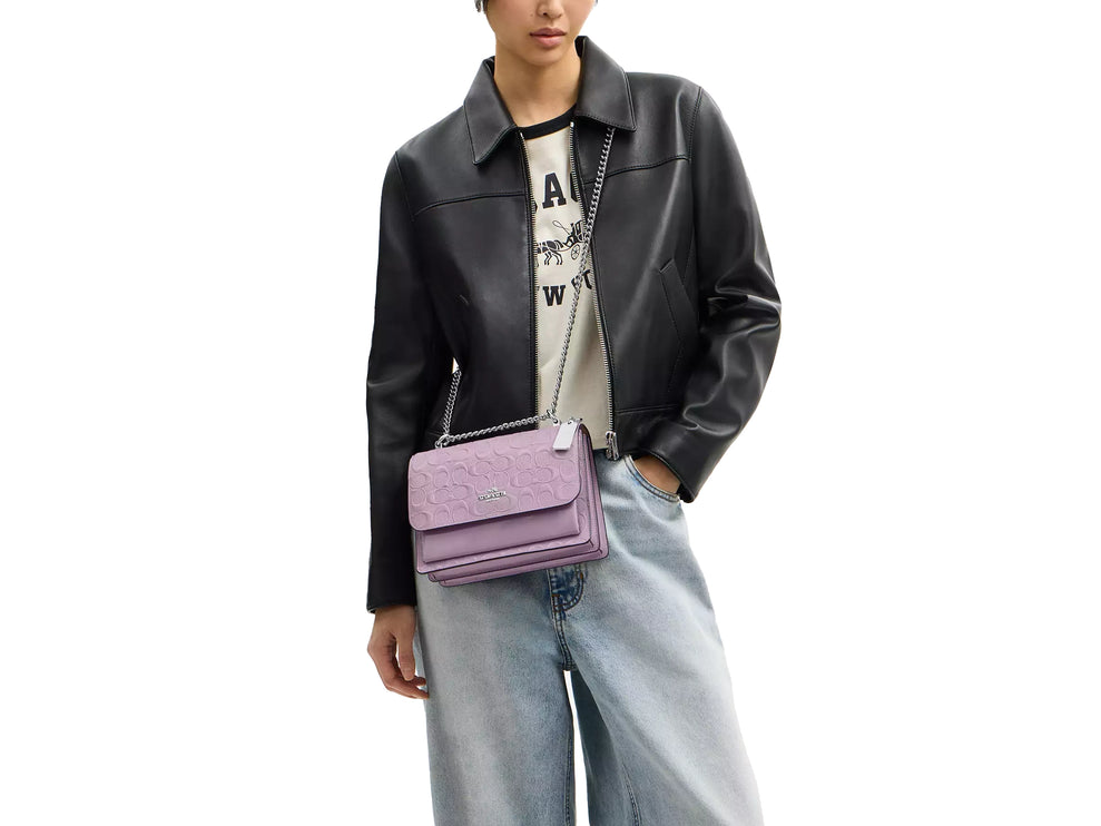 Coach Women's Klare Crossbody Bag In Signature Leather Silver/Jasmine