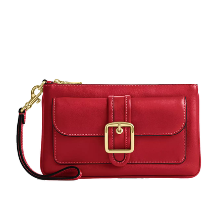 Coach Women's Ashton Wristlet Gold/Poppy