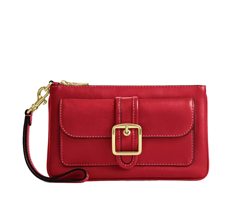 Coach Women's Ashton Wristlet Gold/Poppy
