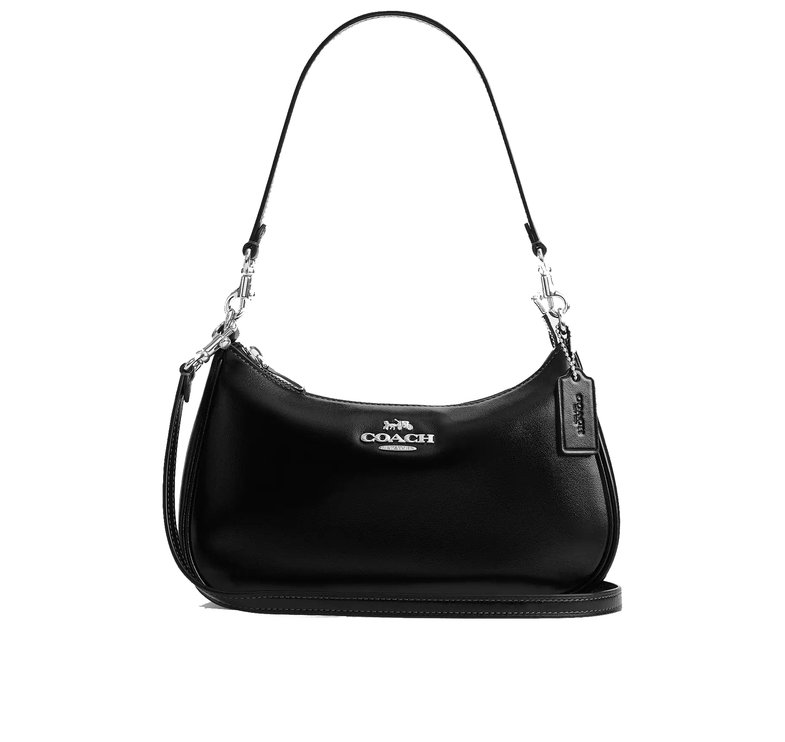Coach Women's Soft Teri Shoulder Bag Silver/Black