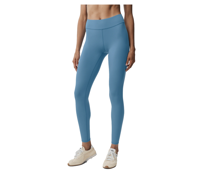 alo Women's Airbrush Mid-Rise 7/8 Legging California Blue
