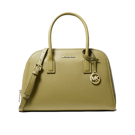 Michael Kors Women's Ashton Medium Satchel Bag Oregano/Gold