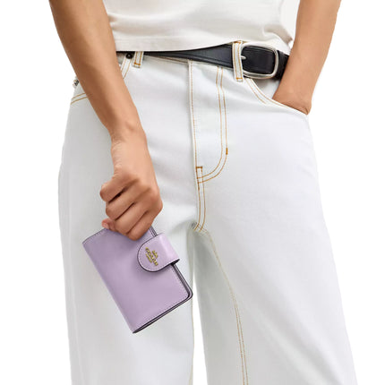 Coach Women's Medium Corner Zip Wallet Gold/Lilac