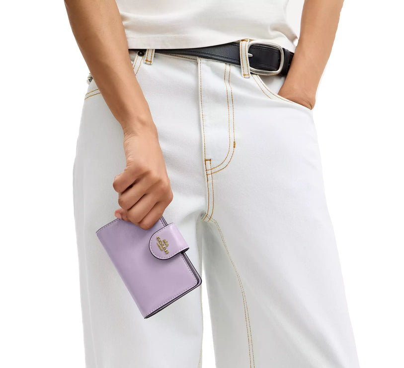 Coach Women's Medium Corner Zip Wallet Gold/Lilac