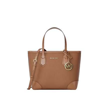 Michael Kors Women's Eva Extra-Small Leather Convertible Tote Bag Luggage/Gold